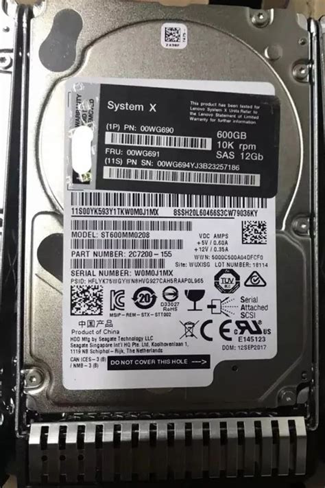 Lenovo Part No Yk Gb K Sas Gbps N Hot Swap Server Hard Disk Drive At