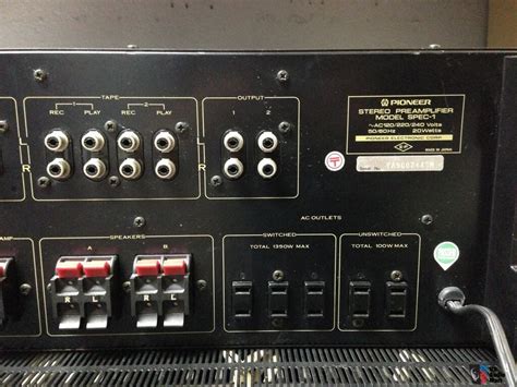 Vintage Pioneer Spec 1 Pre Amplifier And Spec 2 Power Amplifier Sale