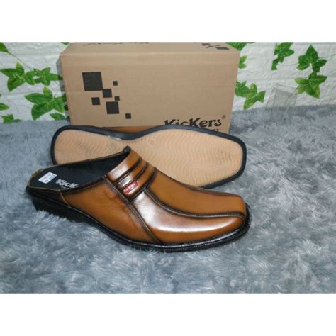 Jual Sandal Selop Kulit Pria Kickers Sandal Selop Kulit Sandal