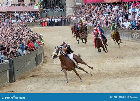 The Famous Horse Race `Palio Di Siena` Editorial Stock Photo - Image of ...