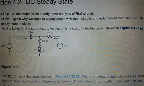 Solved Tion Dc Steady State P List The Steps For Chegg