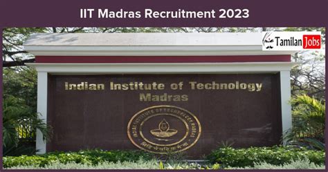 IIT Madras Project Officer Recruitment 2023 Apply Online