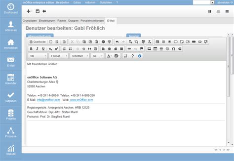 E Mail Signatur Erstellen Onlinehilfe Onoffice Hilfe