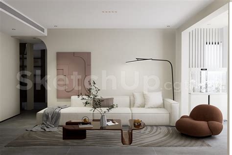 12999. Sketchup Living Room Interior Model Download