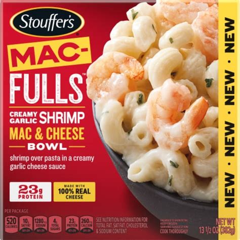 Stouffer's Mac-Fulls Creamy Garlic Shrimp Mac and Cheese Bowl Frozen ...