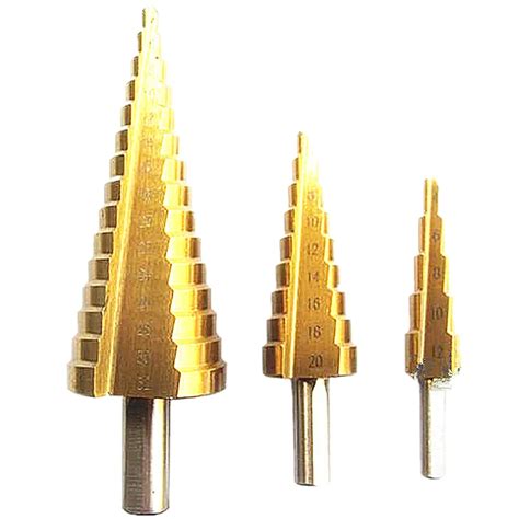 Titanium Coated Step Drill Bits (3Pcs)