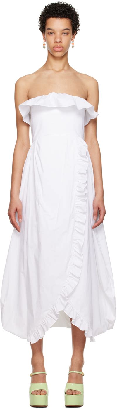 White Sylvia Maxi Dress By Kika Vargas On Sale