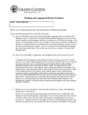 PHI105 T5 ThinkingandLanguageReflectionWorksheet Docx Thinking And