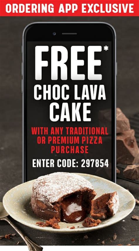 DEAL Domino S Offers App Free Choc Lava Cake With Traditional