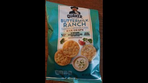 Quaker Buttermilk Ranch Rice Crisps Review Youtube