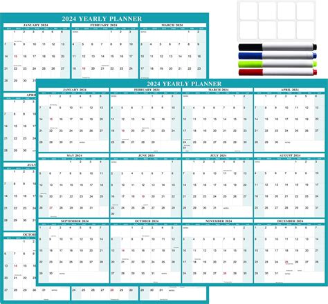 Amazon 24 X 36 SwiftGlimpse 2024 Wall Calendar Erasable Large