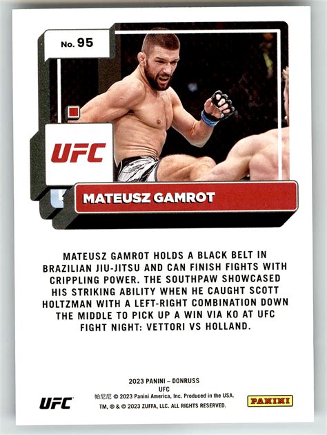 MATEUSZ GAMROT 2023 DONRUSS UFC PRESS PROOF SILVER CARD 95 EBay