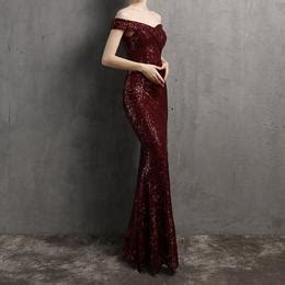 Red Glitter Long Dress