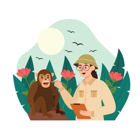 Female Wildlife Biologist 9745710 Vector Art at Vecteezy