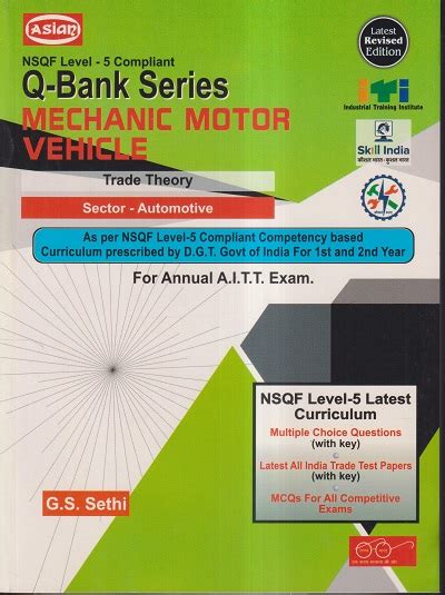 Q Bank Series Mechanic Motor Vehicle For Annual Aitt Exam Semester To