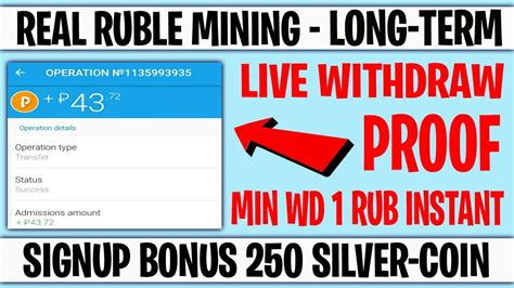 Live Withdraw Proof Real Ruble Mining Long Term Website 2020 Earn