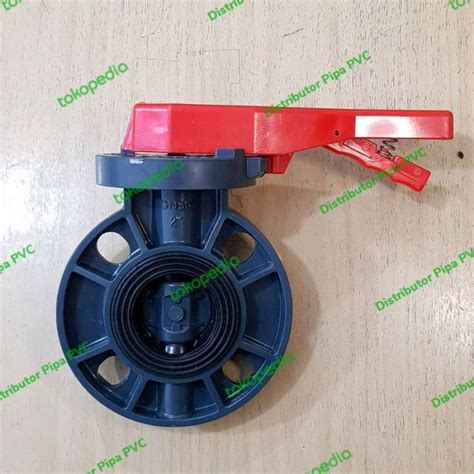 Promo Butterfly Valve Pvc Inch Dn Fitting Pvc Pipa Pvc Multicolor