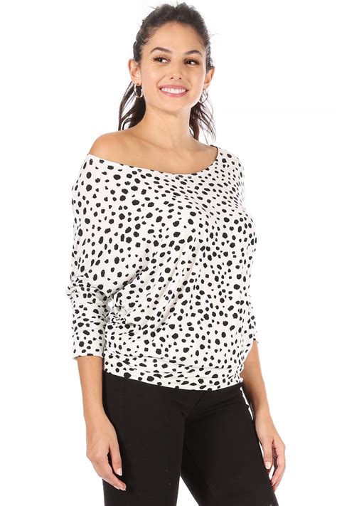 Dolman Tops for Women Sexy Off The Shoulder Tops Banded Waistband