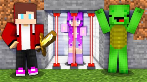 Mikey And Jj Locked Girl In A Secret Cave In Minecraft Maizen Youtube