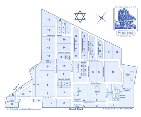 Cemetery Map - Montefiore Cemetery Company