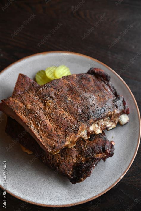 barbecue barbeque ribs Stock Photo | Adobe Stock