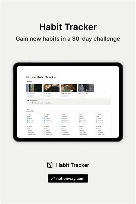 Gain New Habits In Days With Notion Template Dreaming Of