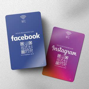 Carte Instagram Facebook Maplaque Nfc