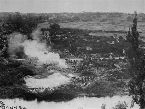 'American Battalion Firing Artillery Barrage at Retreating German ...