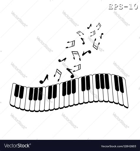 Musical Keyboard And Note Royalty Free Vector Image