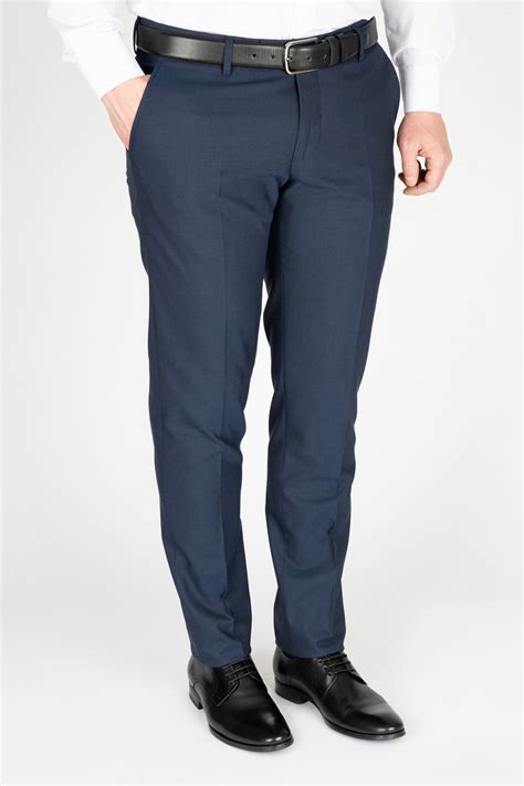 Pantaloni Barbati Stofa Slim Bleumarin I Escudoro