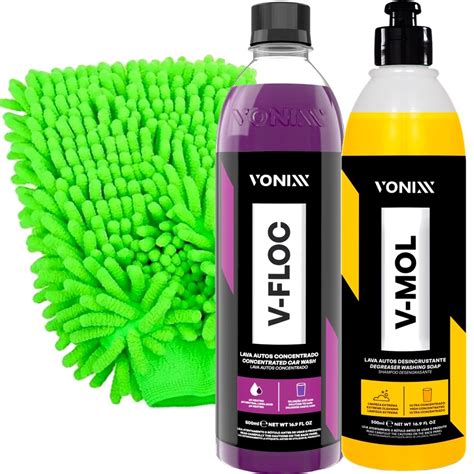 Kit Shampoo Automotivo Sujeira Pesada V Floc V Mol Vonixx E Luva