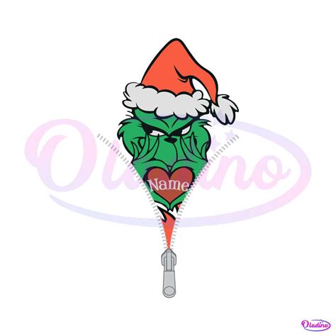 Custom Grinch Squad Heart Name SVG