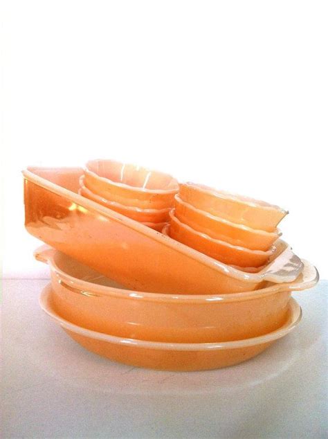 Anchor Hocking Fire King Copper Tint Ovenware 10 Pieces Etsy Fire