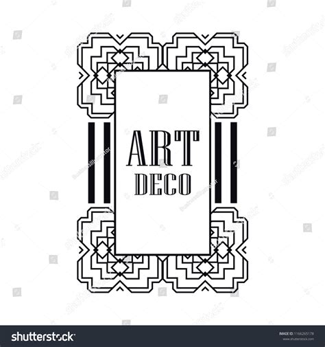 Retro Art Deco Invitation Border Frame Stock Vector (Royalty Free ...