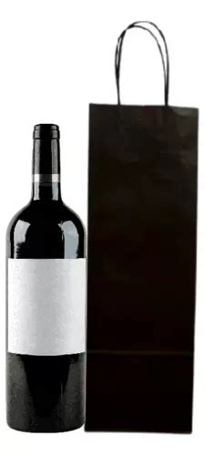 Sacolas Papel Kraft Preto Para Garrafa Vinho X X Cm Frete Gr Tis