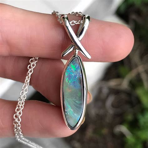 Australian Boulder Opal Necklace By Signatureopal On Etsy Australian Opal Jewelry Australian