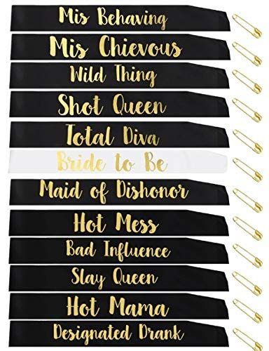 Amazon Bride To Be Bridesmaids Sash Set 12 Pack Bridesmaid Sash