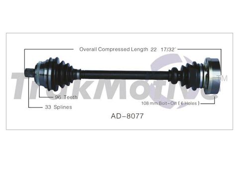 Audi Cv Axle Shaft Front Passenger Side Aftermarket Ad Surtrack