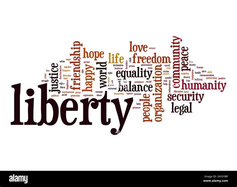 Liberty Word Cloud Stock Photo Alamy