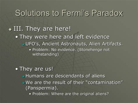 Ppt The Fermi Paradox Powerpoint Presentation Free Download Id1579914