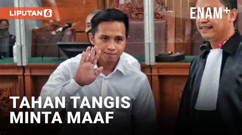 Sambil Sesegukan Tahan Tangis Bharada E Minta Maaf Pada Keluarga