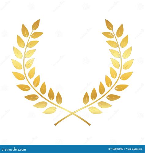 Laurel Wreath Icon Award And Winner Symbol Stock Vector Illustration