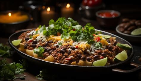 Frescura En El Plato Ensalada Saludable Con Carne A La Parrilla Y