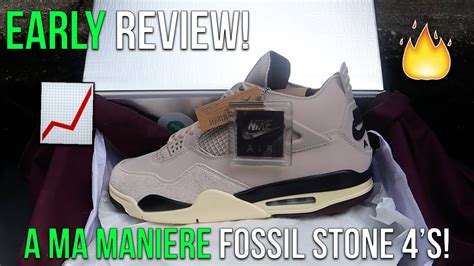 September Release A Ma Maniere X Jordan 4 Fossil Stone Early In Hand