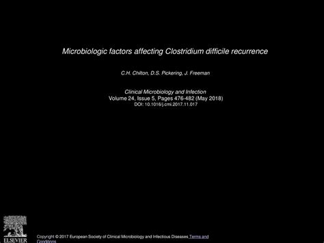 Microbiologic Factors Affecting Clostridium Difficile Recurrence Ppt