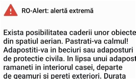 Mesaj Ro Alert Primit De Locuitorii Din Tulcea Exist Posibilitatea