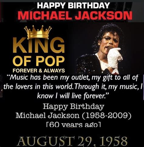 Happy 60th Birthday #KingofPop #MichaelJackson #August29th 👑🎉 ️🎉 ...