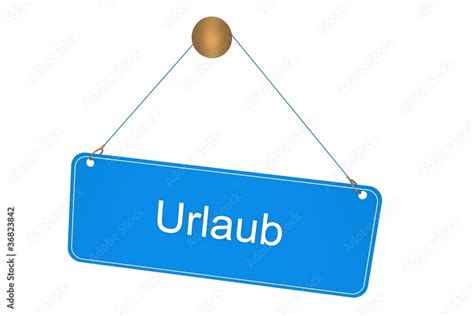 Türschild Urlaub Stock Illustration Adobe Stock