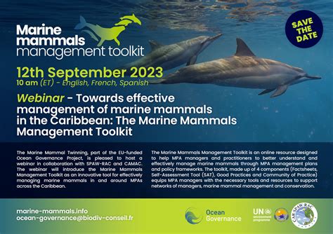 Webinar Towards Effective Management Of Marine Mammals In The