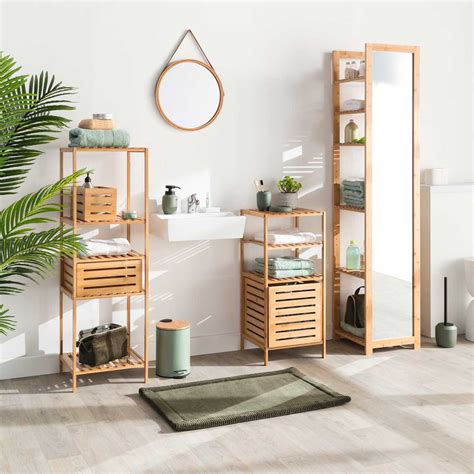 Estante WC Natural Em Bambu 77 5cm 5five hôma